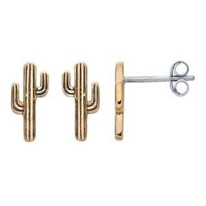 Bronze Cactus Stud Earrings